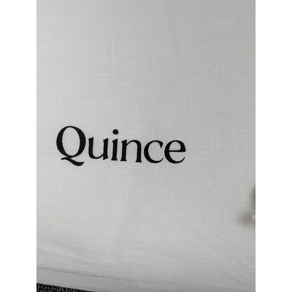 Quince 100% European Linen Double Flange Duvet 1PC Ivory Full/Queen -NEW- - Picture 2 of 8